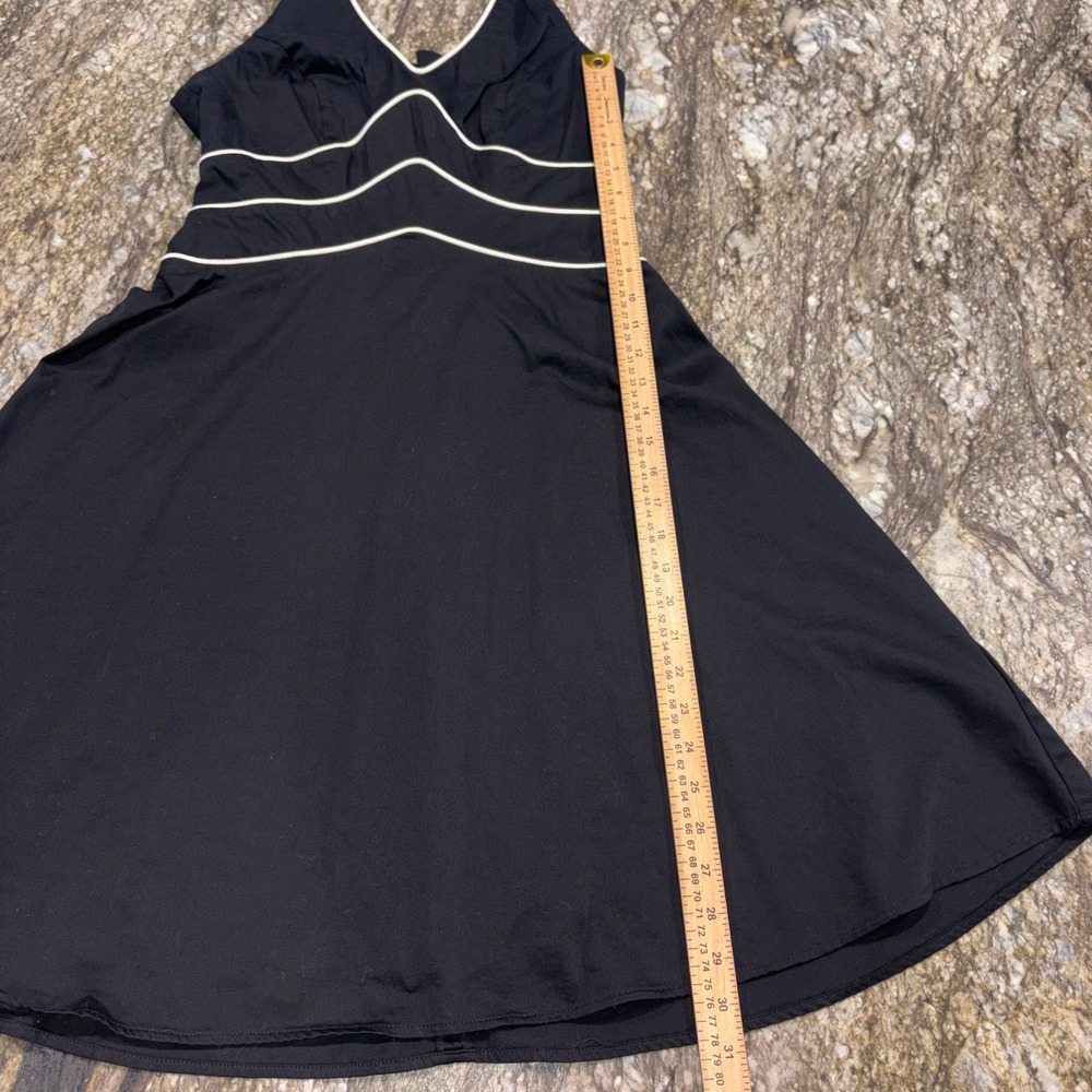 Retro Old Hollywood AGB Dress Halter Fit and Flare Women 8 Black White - Picture 3 of 11